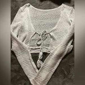 Knitted white over shirt